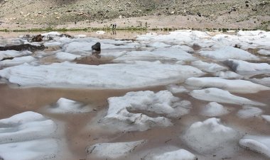 Li çiyayê Cîlo golên avê bi helîna qeşayê re firehtir bûne