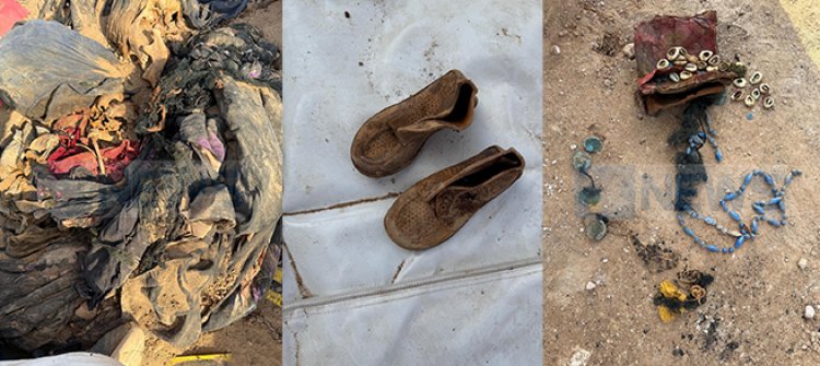 Kelûpelên jin û zarokan di gora komî de hatine dîtin