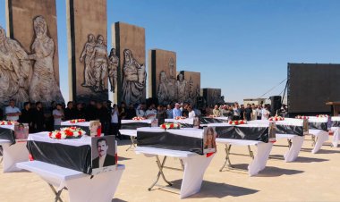 Merasîma veşartina 22 Êzidiyan li Şengalê birêveçû